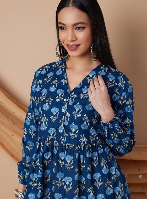 MELANGE Floral Print Tunic