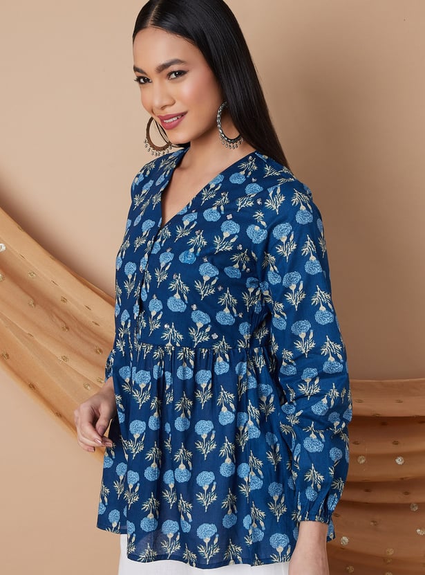 MELANGE Floral Print Tunic