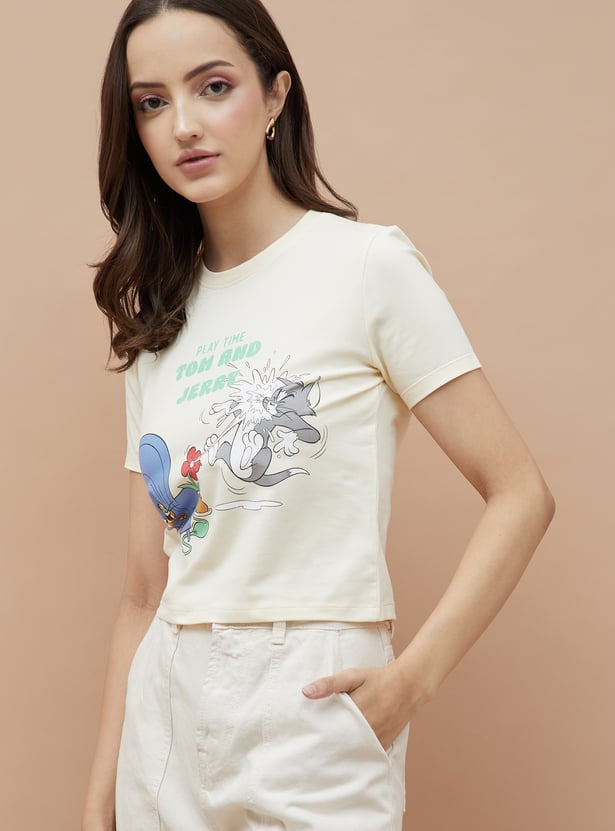 GINGER Tom & Jerry Print T-shirt