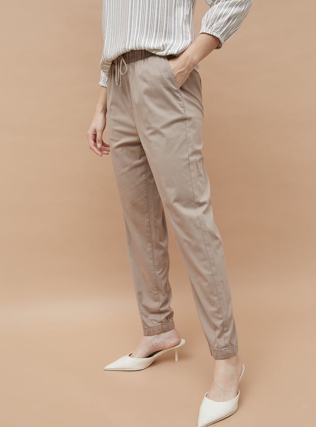 FAME FOREVER Solid Slim Fit Joggers