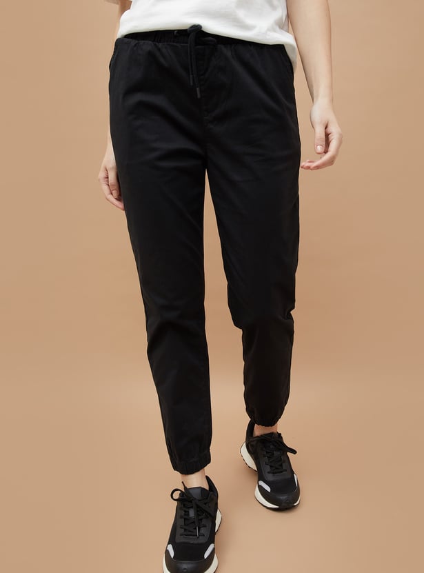 FAME FOREVER Solid Slim Fit Joggers