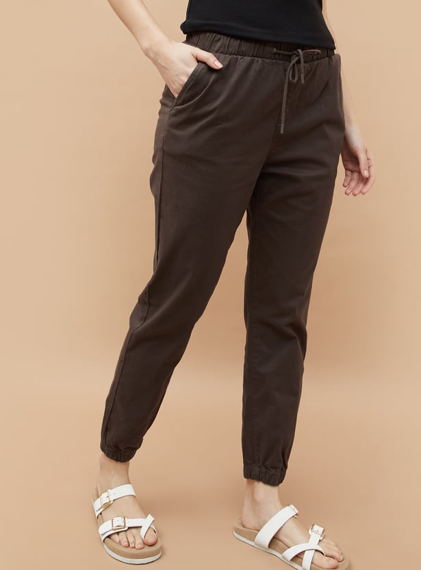 FAME FOREVER Solid Slim Fit Joggers
