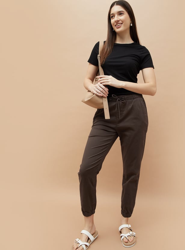 FAME FOREVER Solid Slim Fit Joggers