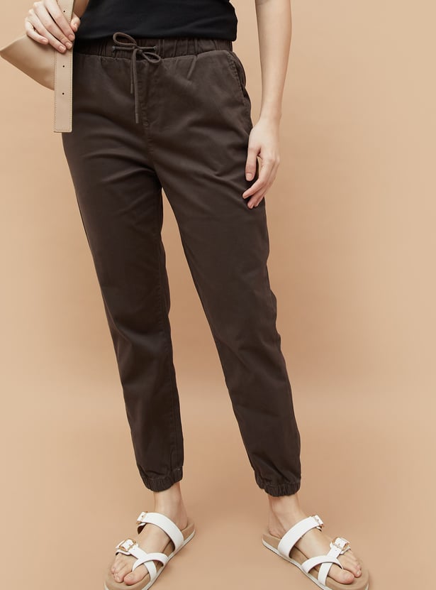 FAME FOREVER Solid Slim Fit Joggers