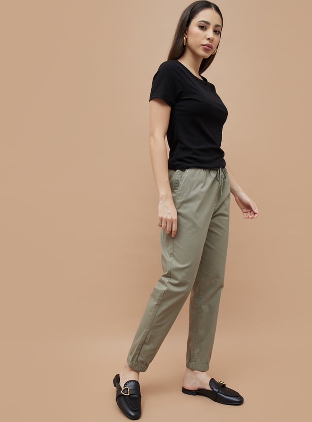 FAME FOREVER Solid Slim Fit Joggers