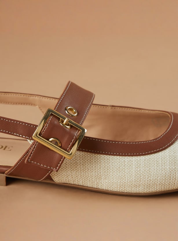 CODE Textured Sling Back Flats