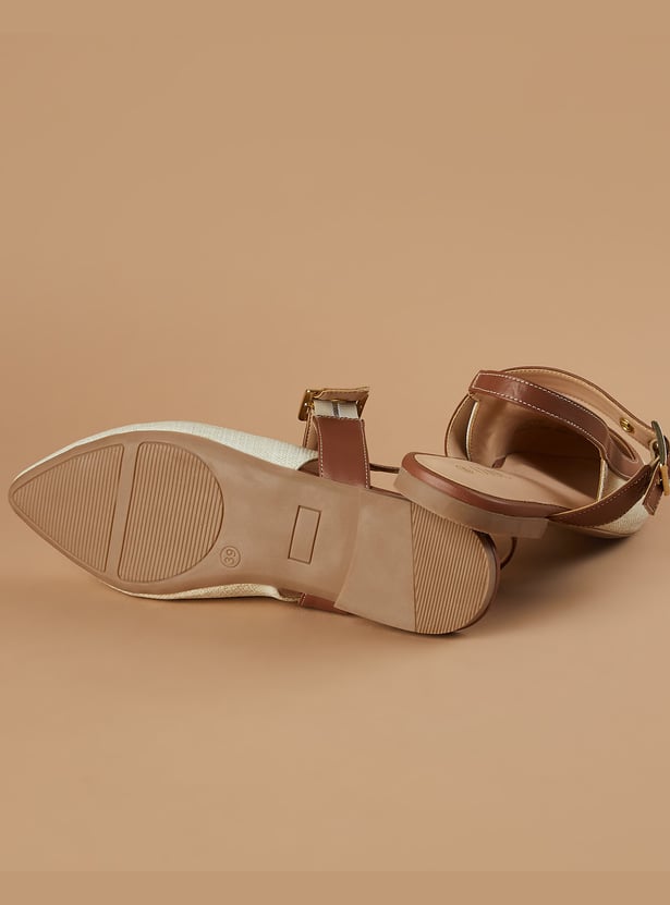 CODE Textured Sling Back Flats