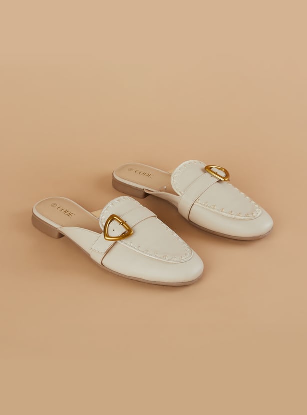 CODE Embroidered Mules
