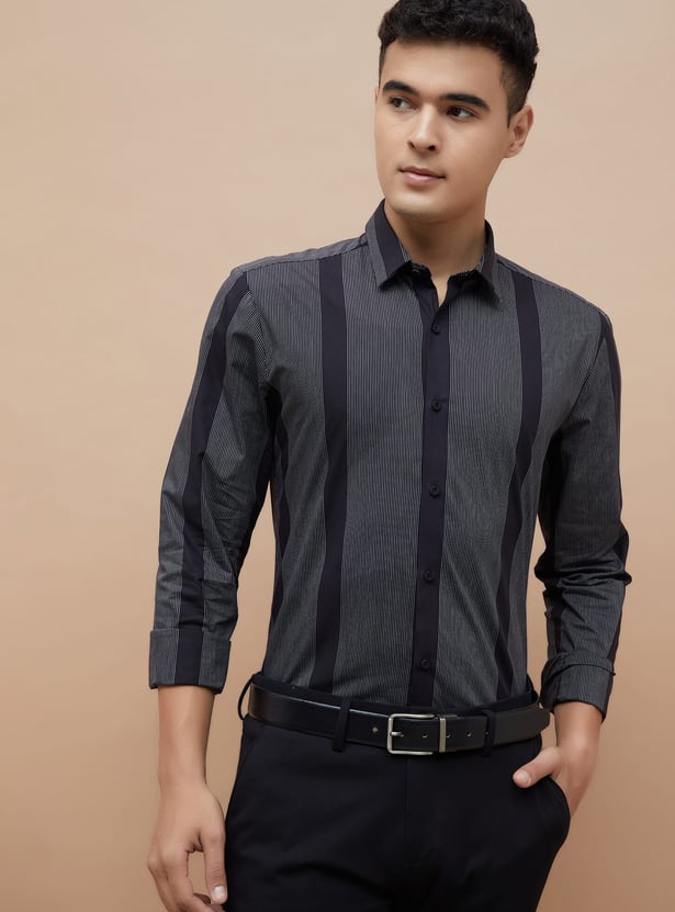 CODE Striped Slim Fit Formal Shirt