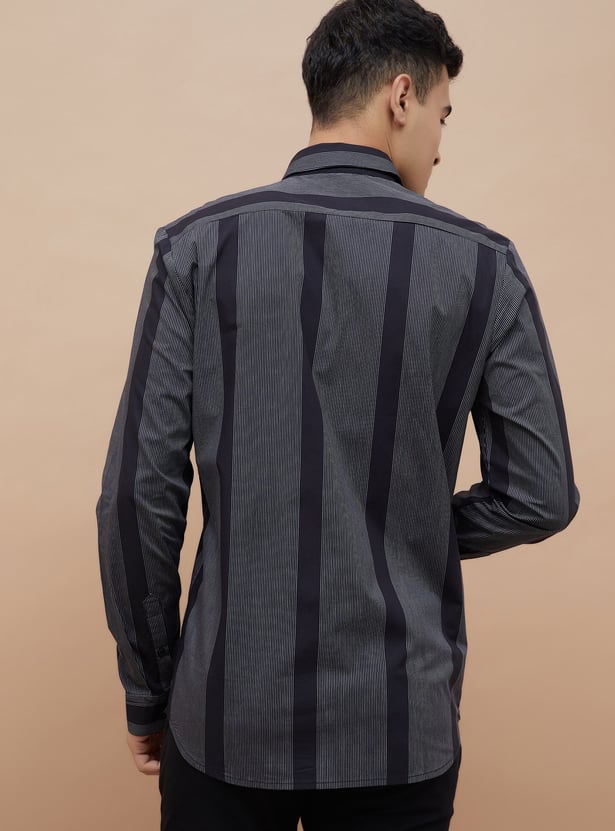 CODE Striped Slim Fit Formal Shirt