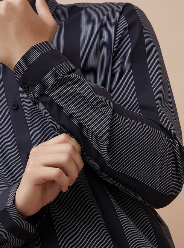 CODE Striped Slim Fit Formal Shirt