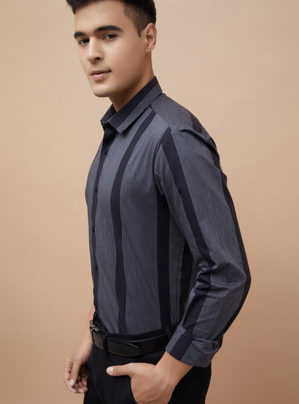 CODE Striped Slim Fit Formal Shirt