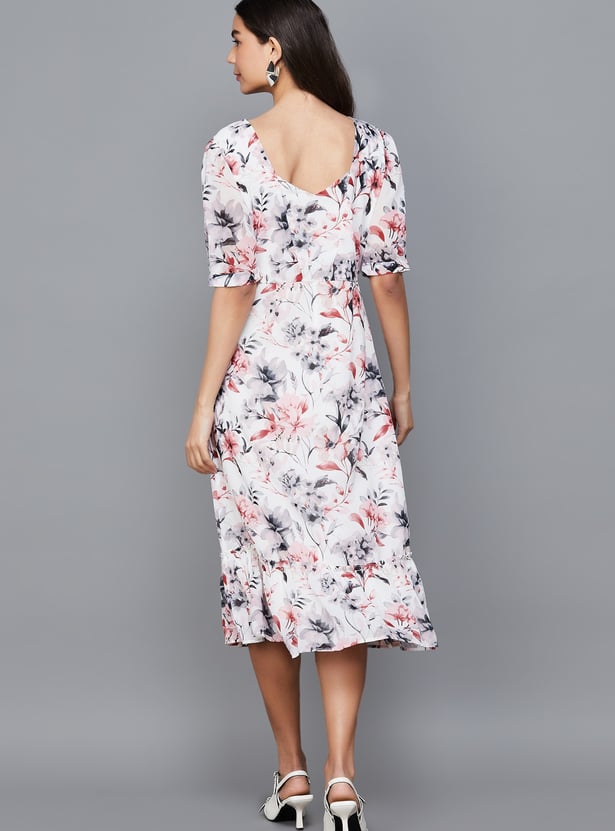LATIN QUARTERS Floral Print Midi Dress