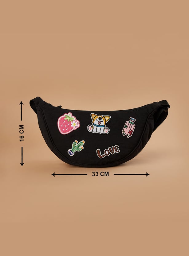 FAME FOREVER Applique Waist Bag