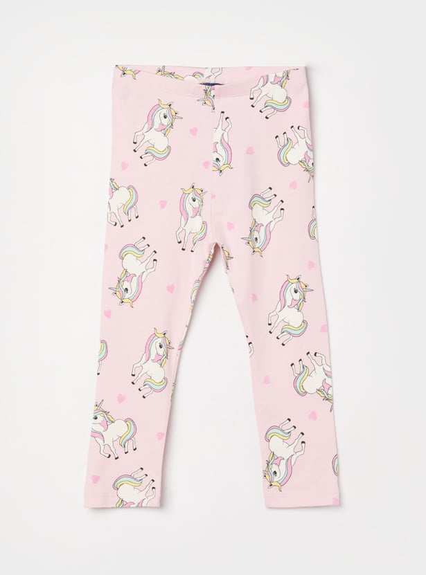 JUNIORS Girls Unicorn Print Leggings