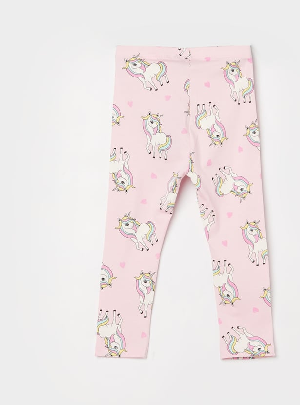 JUNIORS Girls Unicorn Print Leggings