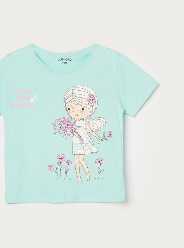 JUNIORS Girls Graphic Print T-shirt