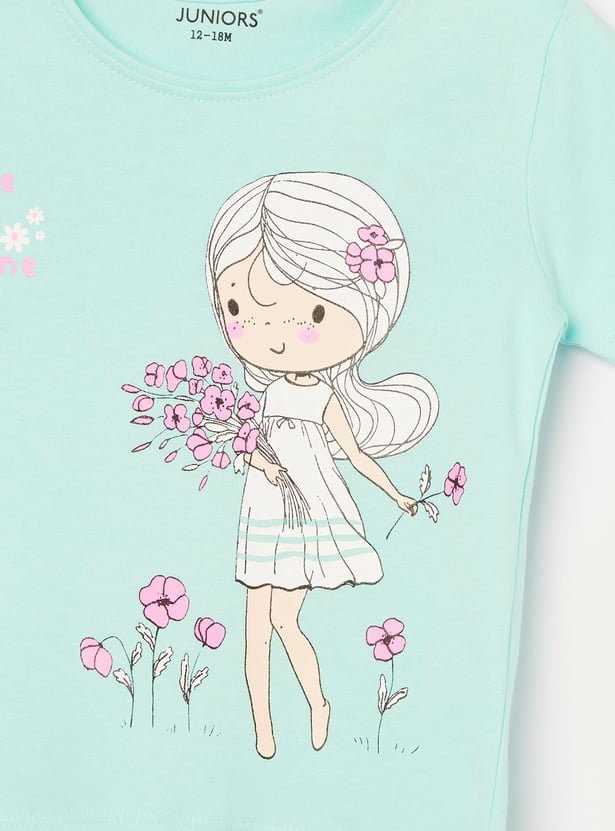 JUNIORS Girls Graphic Print T-shirt