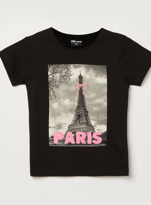 FAME FOREVER Girls Graphic Print T-shirt