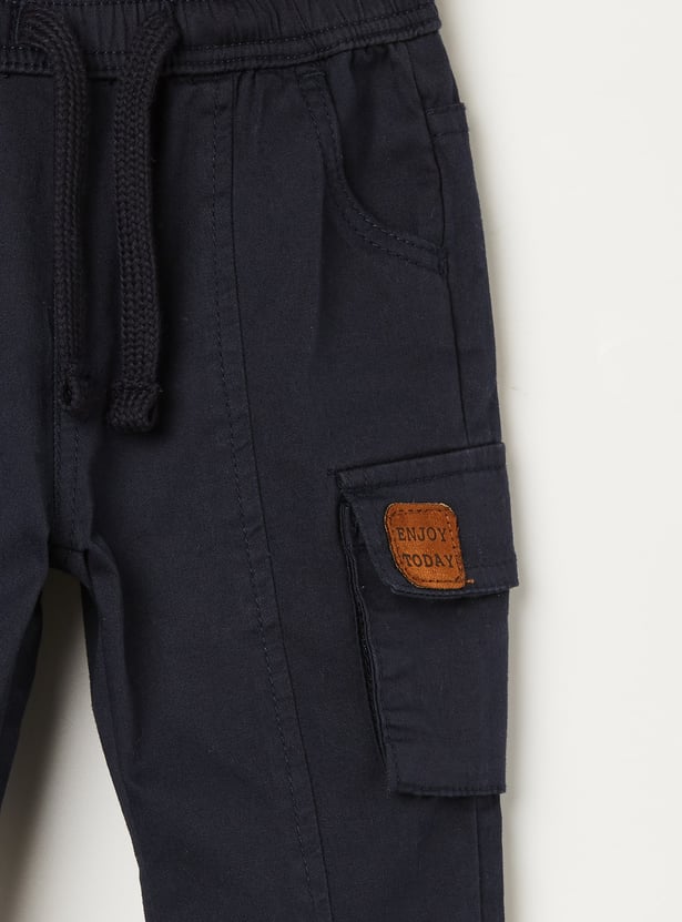 JUNIORS Boys Solid Cargo Joggers