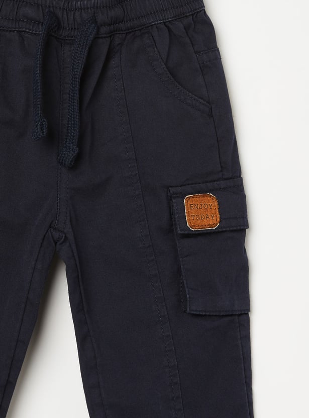JUNIORS Boys Solid Cargo Joggers