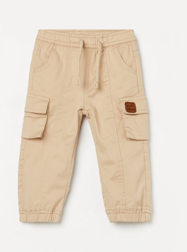 JUNIORS Boys Solid Cargo Joggers