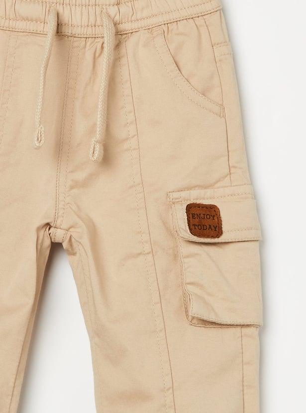JUNIORS Boys Solid Cargo Joggers