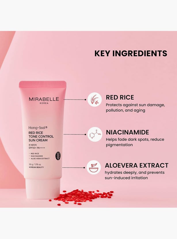 MIRABELLE Korea Red Rice Tone Control Sun Cream - 50g