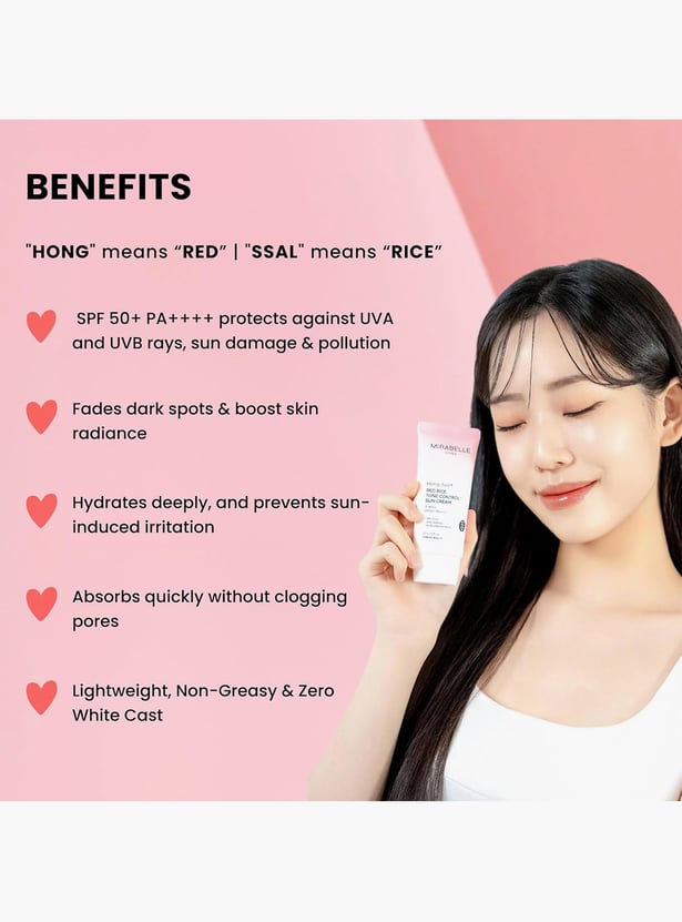 MIRABELLE Korea Red Rice Tone Control Sun Cream - 50g