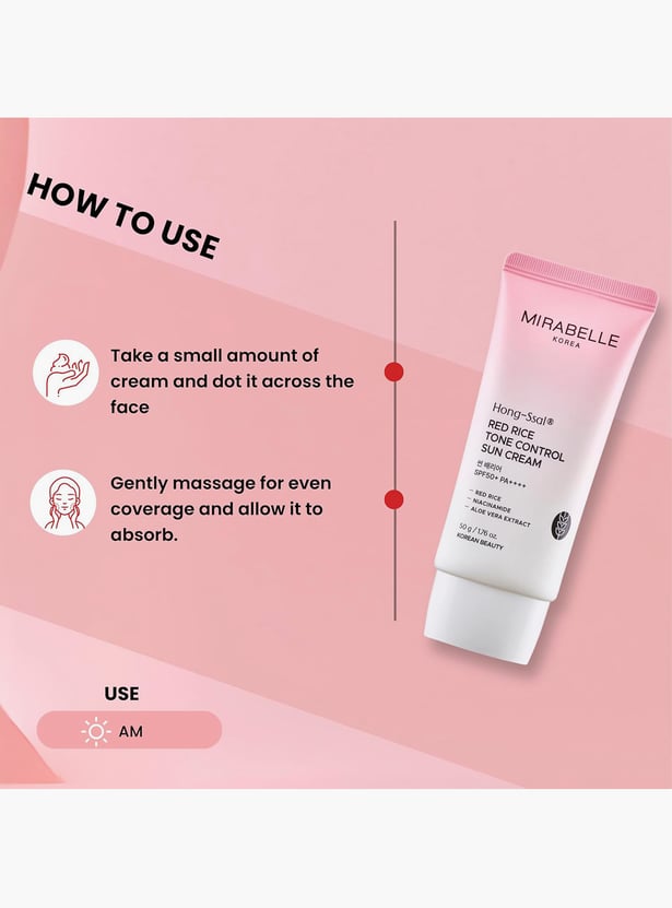 MIRABELLE Korea Red Rice Tone Control Sun Cream - 50g