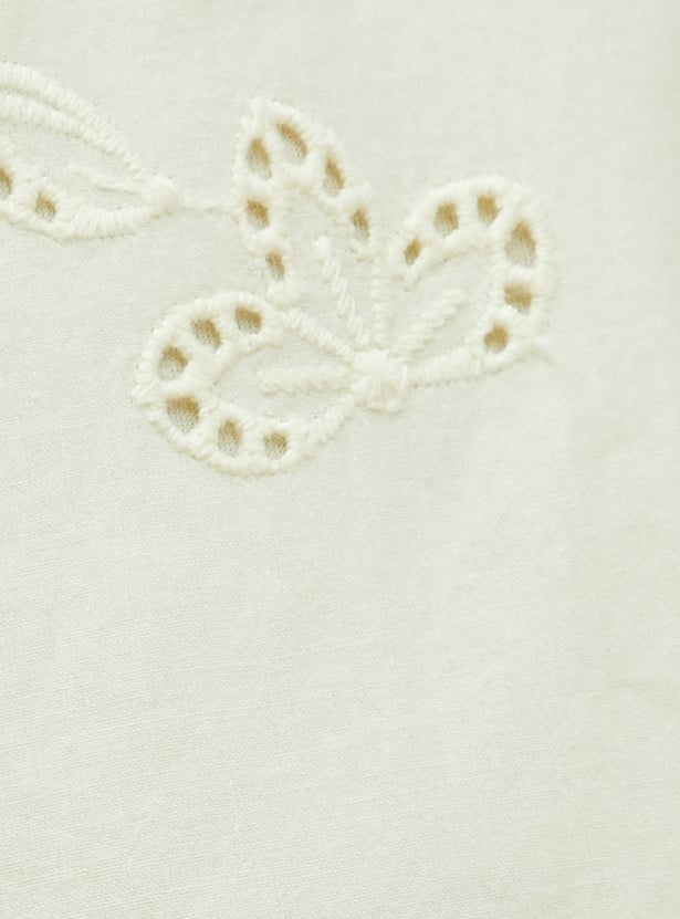 GINGER Schiffli Paperbag Waist Shorts