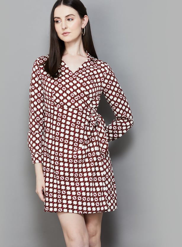 VAN HEUSEN Printed Wrap Dress