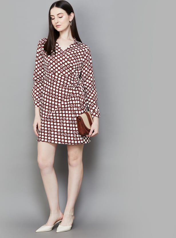 VAN HEUSEN Printed Wrap Dress