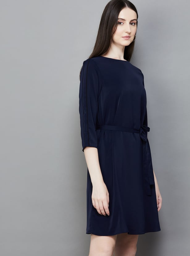 VAN HEUSEN Solid A-line Dress
