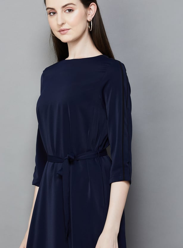 VAN HEUSEN Solid A-line Dress