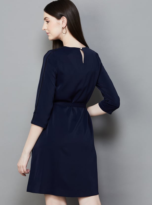 VAN HEUSEN Solid A-line Dress
