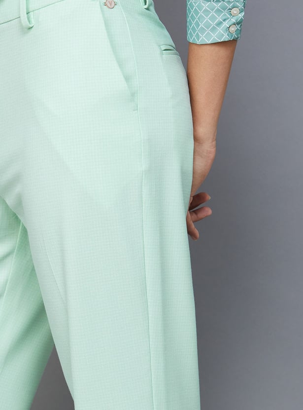 VAN HEUSEN Textured Regular Fit Trousers