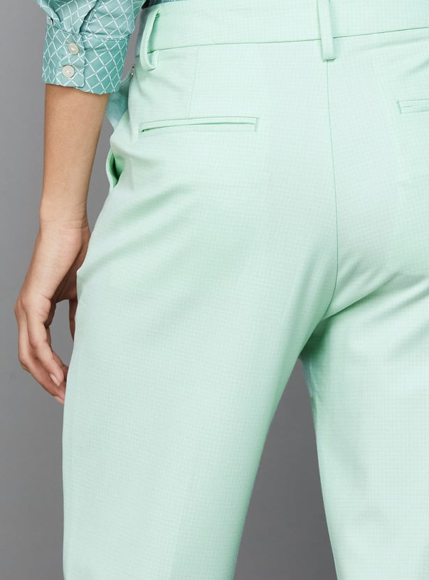 VAN HEUSEN Textured Regular Fit Trousers