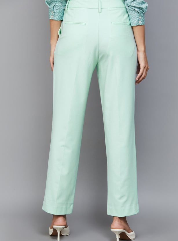 VAN HEUSEN Textured Regular Fit Trousers