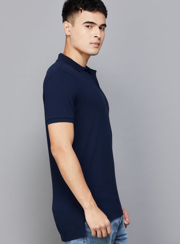 AMERICAN EAGLE Solid Polo T-shirt