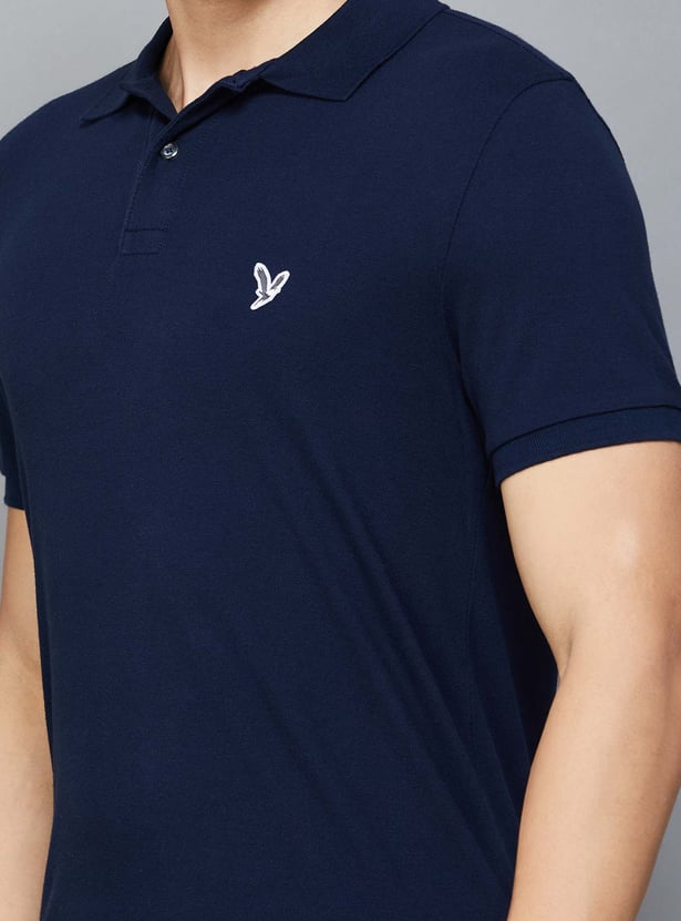 AMERICAN EAGLE Solid Polo T-shirt