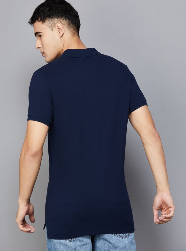 AMERICAN EAGLE Solid Polo T-shirt