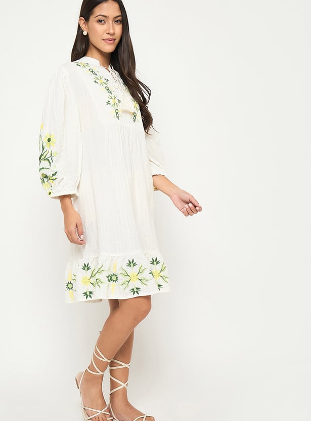 MADAME Floral Print A-line Dress