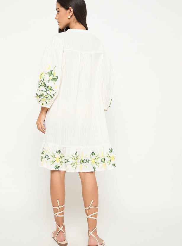 MADAME Floral Print A-line Dress