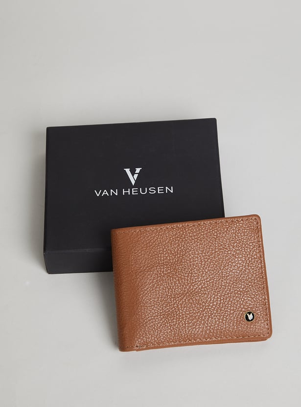 VAN HEUSEN Solid Bi-Fold Leather Wallet