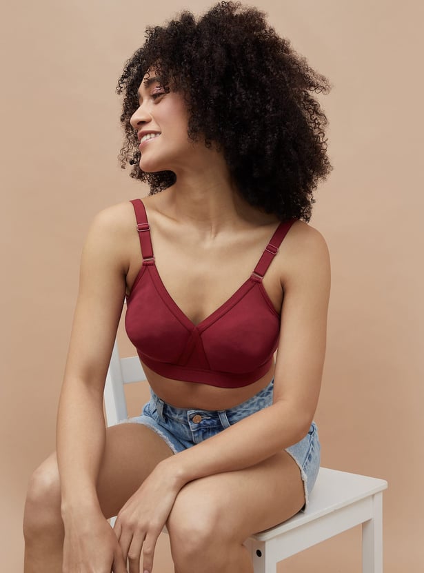 GINGER Solid Non-Padded Non-Wired Bra