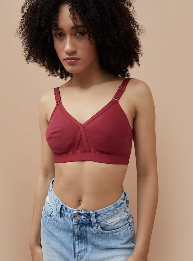 GINGER Solid Non-Padded Non-Wired Bra