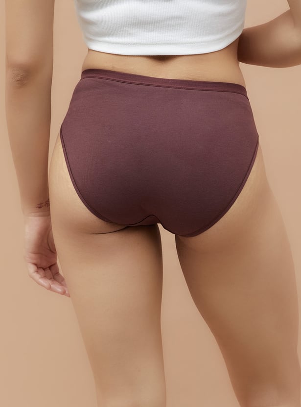 GINGER Solid Hipster Panties - Pack of 3