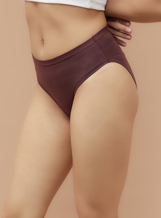 GINGER Solid Hipster Panties - Pack of 3
