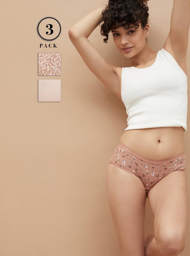 GINGER Assorted Hipster Panties - Pack of 3